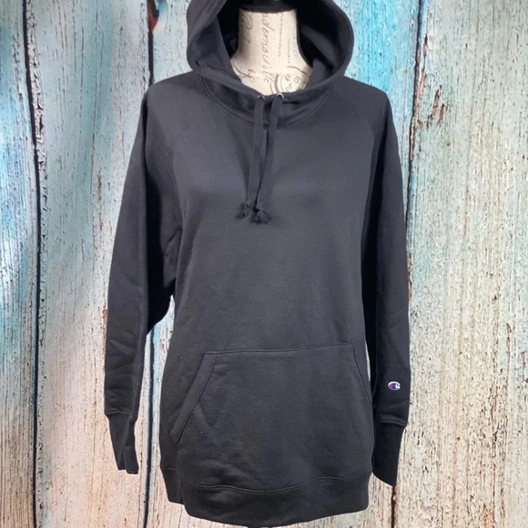 CHAMPION NWT Black Plus Size Powerblend Fleece Hoodie - Picture 8 of 12